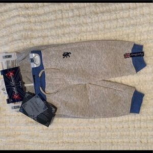 2 pairs of baby gray and blue joggers